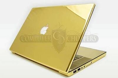 Platinum, gold-plated MacBook Pro on sale