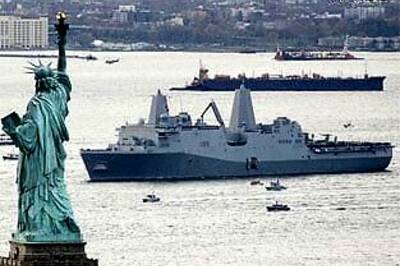 US crafts ship from salvaged steel of WTC towers