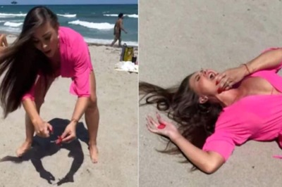 Woman Lights Fire Cracker Under A Bowl On A Beach. Here's The Result