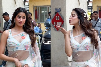 Janhvi Kapoor Blows Kisses, Flashes Her Million Dollar Smile In A Net White Floral Saree; Watch