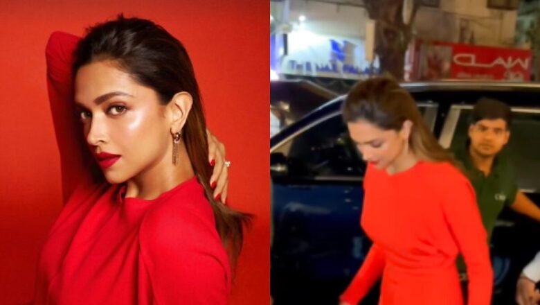 Deepika Padukone Slips Into A Fiery Red Dress To Party With Shah Rukh Khan; Video Goes Viral