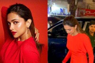 Deepika Padukone Slips Into A Fiery Red Dress To Party With Shah Rukh Khan; Video Goes Viral