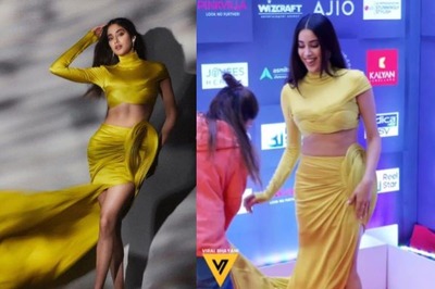 Janhvi Kapoor Has Oops Moment As She Almost Trips in Skirt With Big Thigh-High Slit; Watch
