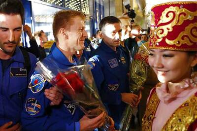 3 International Space Station Astronauts Land in Kazakhstan