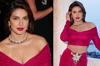 Priyanka Chopra Flaunts Her Midriff in a Scarlet Crop Top and Sarong at the Bulgari Event; See Pics