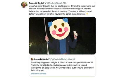 Apple MagSafe Finds Another Utility: Fishing iPhones Dropped In Canals By Clumsy Humans