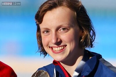 Ledecky becomes first woman to win three freestyle events