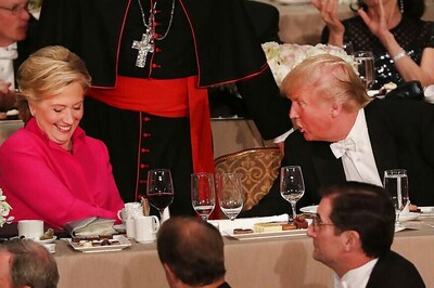 Hillary Clinton, Trump Exchange Acid Jokes at New York Dinner
