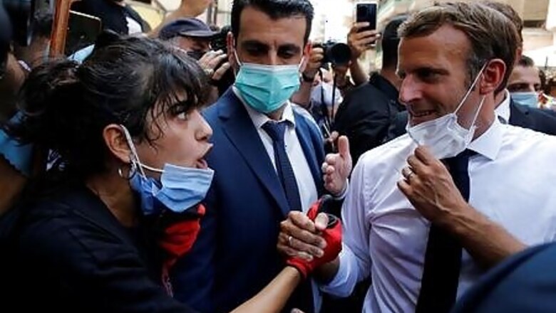 'Revolution': Angry crowds in Beirut urge Macron to help bring change