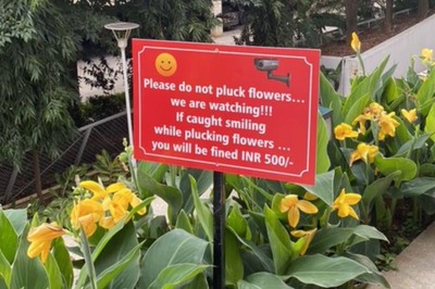 Bengaluru Warning Board to Not Pluck Flowers Has Creepy Twist, But Think Before You 'Smile'