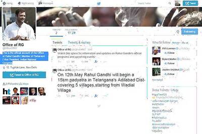 Finally, Rahul Gandhi joins Twitter, handle is @OfficeofRG
