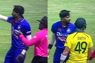 IND vs AUS, 1st ODI: Hardik Pandya Fumes After Being Stopped In His Run-Up By Mitchell Marsh, Watch