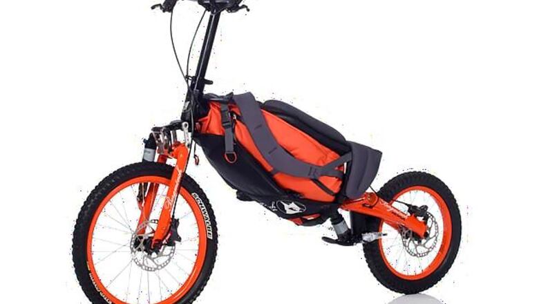 Folding scooter allows you to glide down mountains