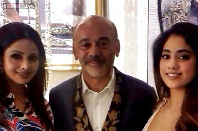 Sridevi and daughter Jhanvi meet footwear designer Christian Louboutin