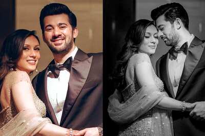Karan Deol and Wife Drisha Acharya Look Royal, Share Intimate Moment In Wedding Reception Photos