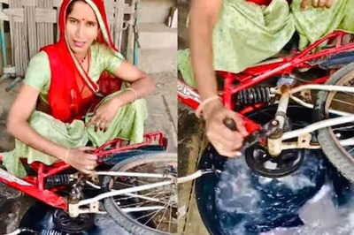 Woman Uses Cycle Paddle To Operate ‘Jugaad Washing Machine’; Internet Reacts