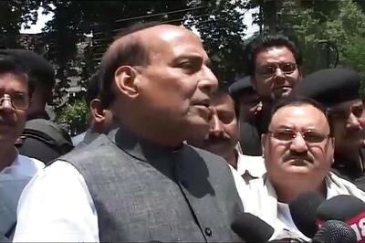 Live: BJP chief Rajnath Singh lashes out at Congress