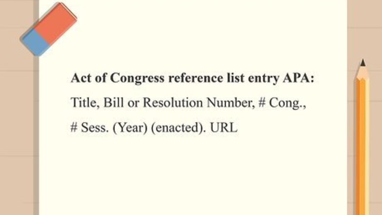How to Cite an Act of Congress in APA