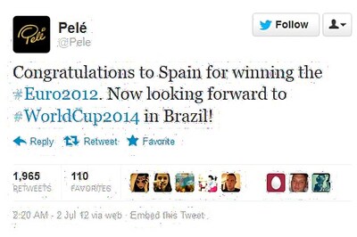 Twitter sees new record during Euro 2012 final