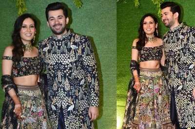 Karan Deol-Drisha Acharya Sangeet: Bride-to-be’s Lehenga Set by Rahul Mishra Took 3200 Human Hours To Make it
