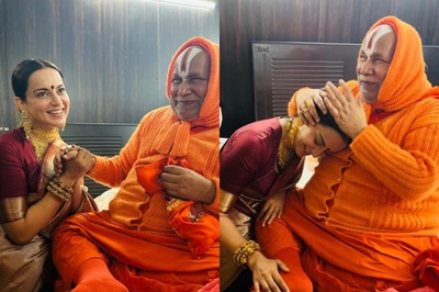 Kangana Ranaut Meets Guru Rambhadracharya, Sweeps Temple Premises Ahead Of Ram Mandir Consecration; Watch