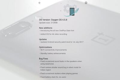 OnePlus 5 Gets OxygenOS Update: Game Stutter, Sound Leak Fixes; EIS For 4k And More