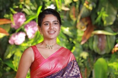 Priya Prakash Varrier Looks The Most Ethereal in Red Silk Saree For Diwali 2022