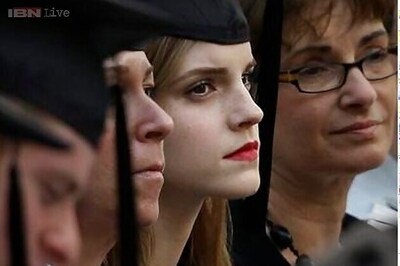 Snapshot: Emma Watson graduates from Brown University; tweets selfie wearing black cap, gown