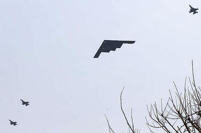 USA's B-2 bombers complete training sorties in S Korea