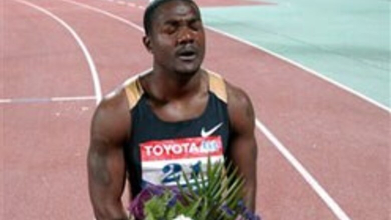 Error denies Gatlin 100m world record