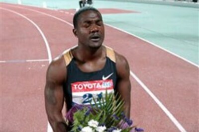 Error denies Gatlin 100m world record