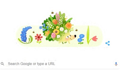 Google Welcomes Spring 2021 with Beautiful Doodle featuring Flowers, Bees and Hedgehog