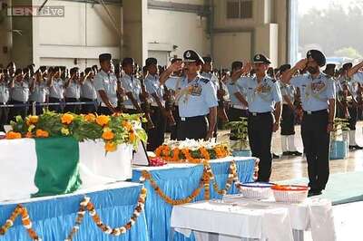 Air Chief Marshal Arup Raha pays his last respect to dead C-130J crew