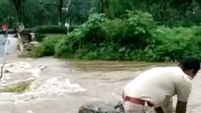 WATCH: Jalpaiguri Policemen Carry School Children on Waterlogged Street Amid Heavy Rainfall