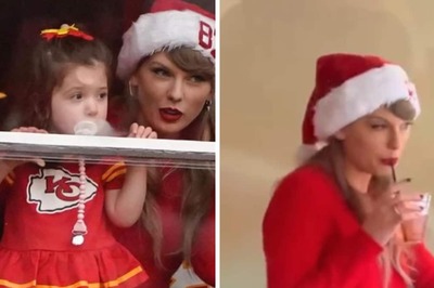 Taylor Swift And Family Cheer For Travis Kelce's Kansas City In Christmas Day Game