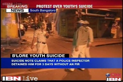 South Bangalore tense after youngster commits suicide following alleged police harassment