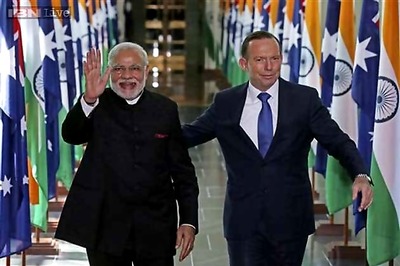 PM Modi takes playful dig at Tony Abbott during Australian Parliament speech