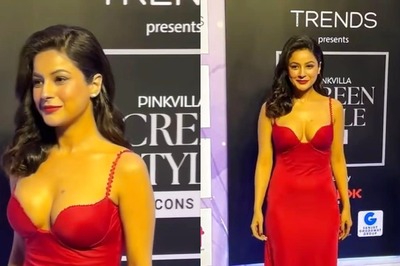 Sexy Shehnaaz Gill Flaunts Ample Cleavage In Red Deep Neck Gown, Hot Video Goes Viral