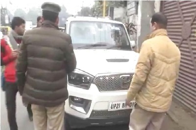 Mahindra Scorpio Driver with MP Sticker, Loud Hooter Hurls Abuses at UP Police SSP, Fined