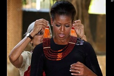 Michelle gets a taste of India at crafts museum