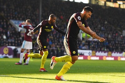 EPL: Sergio Aguero Double Leads Manchester City to 2-1 Win at Burnley