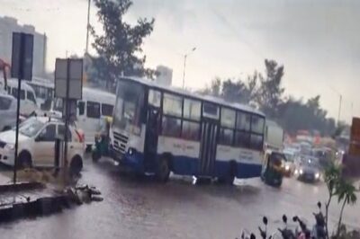 Bengaluru Roads Waterlogged After Fresh Rain, Police Issues Advisory As Commuters Face Traffic Snarls