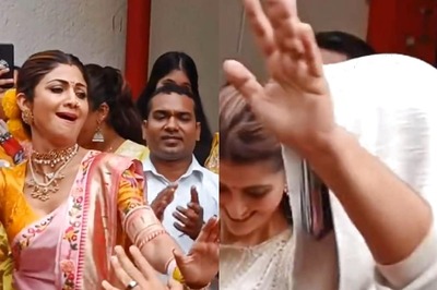Ganesh Chaturthi: Shilpa Shetty, 'Masked' Raj Kundra Shake A Leg To The Beats Of Dhol At Visarjan; Watch