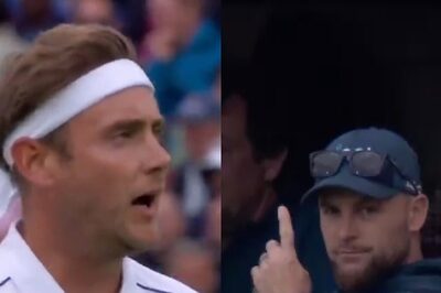 Watch: Stuart Broad Loses Cool After Brendon McCullum's Signal from Lord's Balcony