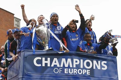 Champions Chelsea parade first Champions League