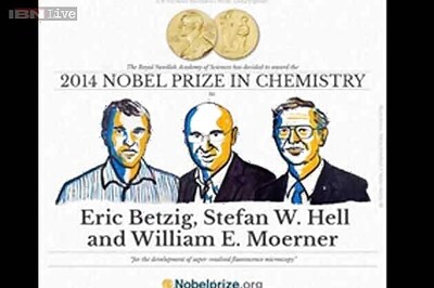 Eric Betzig, Stefan W Hell, William E Moerner get Nobel Prize in Chemistry for super-resolved fluorescence microscopy