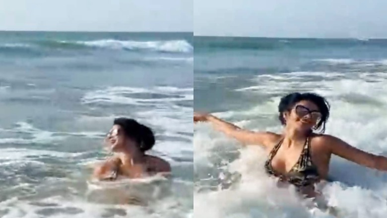 Watch: Mallika Sherawat Is A True Water Baby In Black And White Bikini