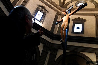 Michelangelo Crucifix Gets Pride of Place in Florence