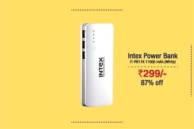 11000 mAh Intex power bank at Rs 299 at Amazon's Diwali sale