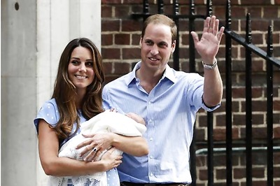 Royal baby has his first outing with Prince William and Kate